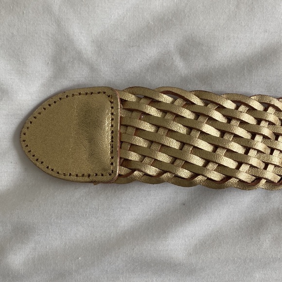 Belt Gold Bonded Leather Size S/M - Picture 5 of 7